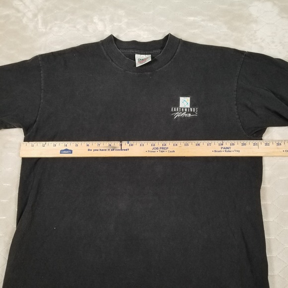 VTG Earthwinds Hilton Hotel Embroidered Shirt Sz Lg Oneita Single Stitch FADED - Picture 5 of 9